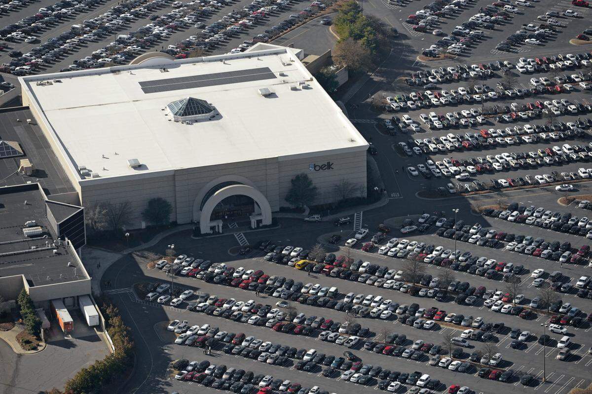 An aerial view Carolina Place Mall in south Charlotte in this file photo.