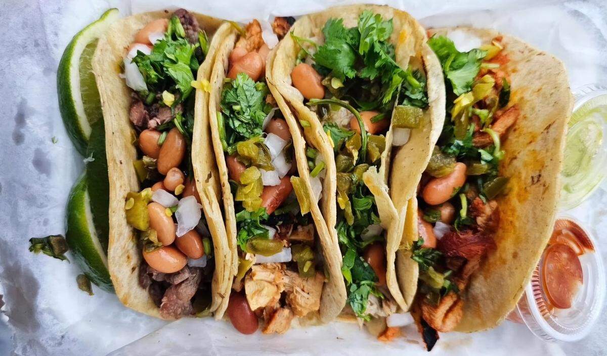 Tacos El Flacko’s tacos.