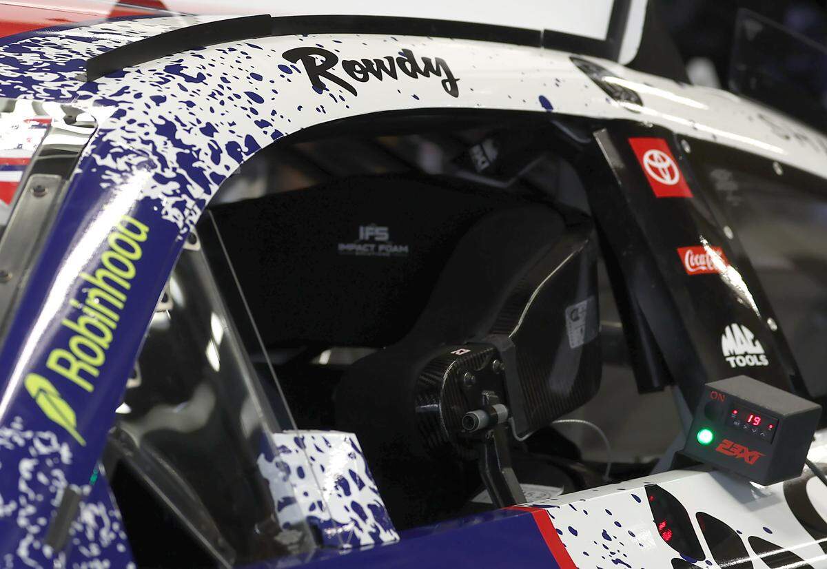 NASCAR Cup Series driver Bubba Wallace pays tribute to deceased driver Kyle Busch by having Busch’s nickname above the window frame of his No. 23 23XI Racing race car on Saturday, May 23, 2026 at Charlotte Motor Speedway in Concord, NC. Busch passed away unexpectedly on Thursday, May 21, 2026.