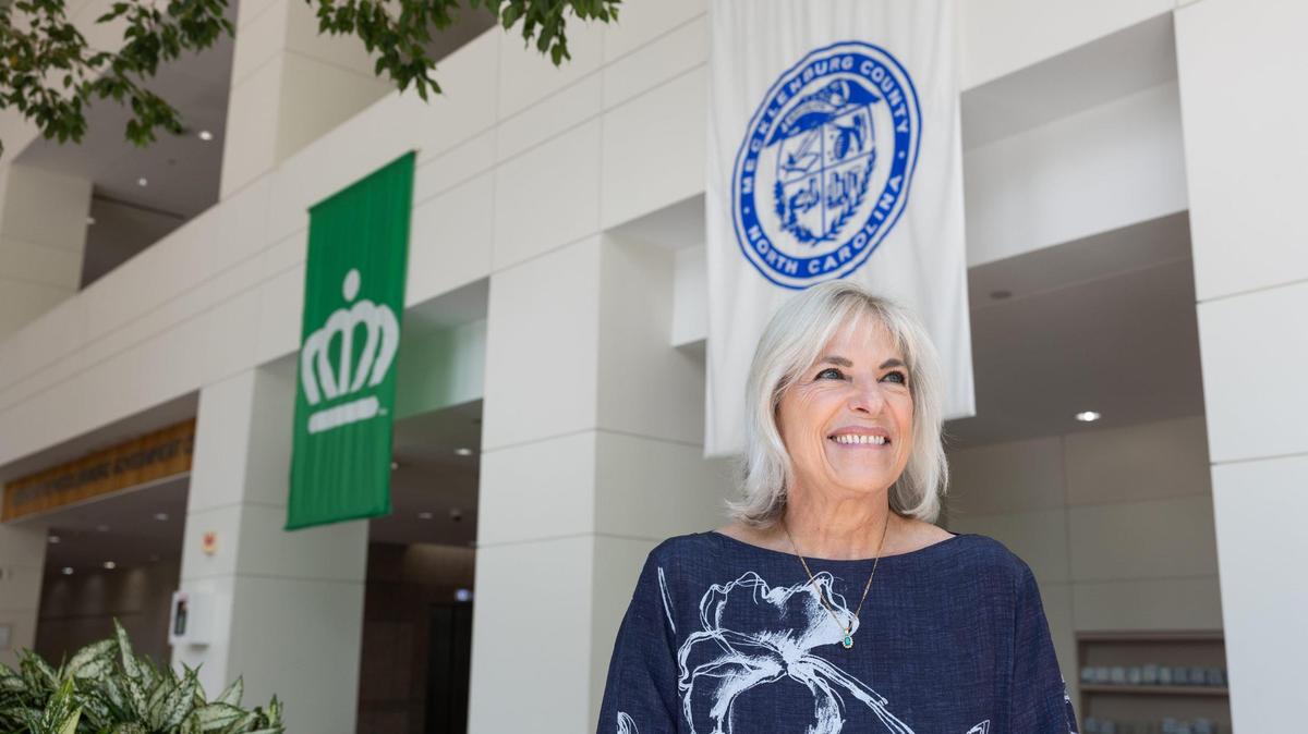 Mecklenburg County Manager Dena Diorio poses for a portrait at the Charlotte-Mecklenburg Government Center in Charlotte, N.C., on Friday, May 30, 2025.