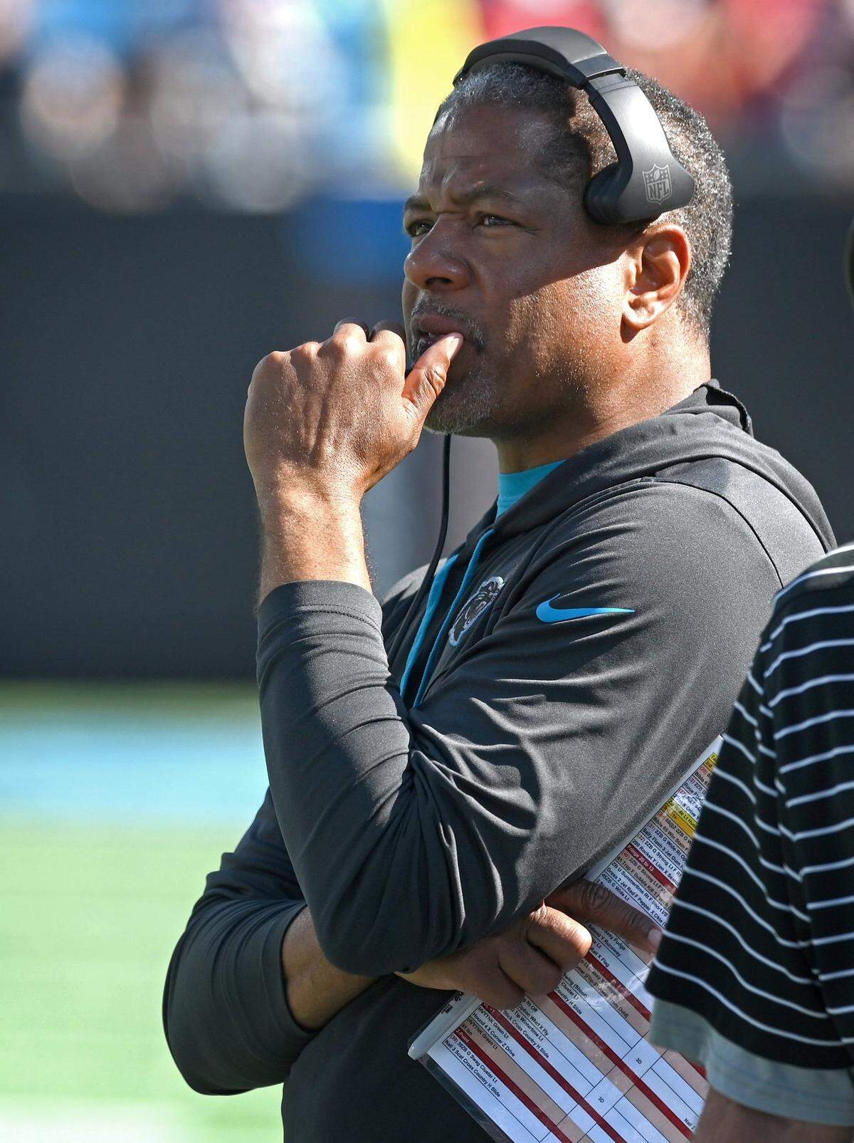 Carolina Panthers interim head coach Steve Wilks has gone 5-5 in that role. If the Panthers beat Tampa Bay and New Orleans in the final two weeks of the regular season, they will make the playoffs for the first time since 2017.