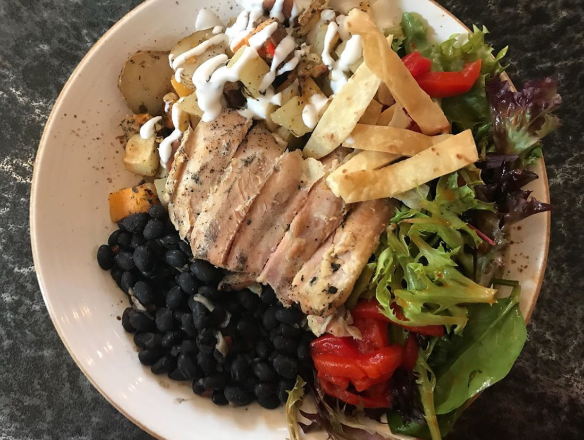 ROOTS Cafe’s Roasted Roots Bowl is $11.