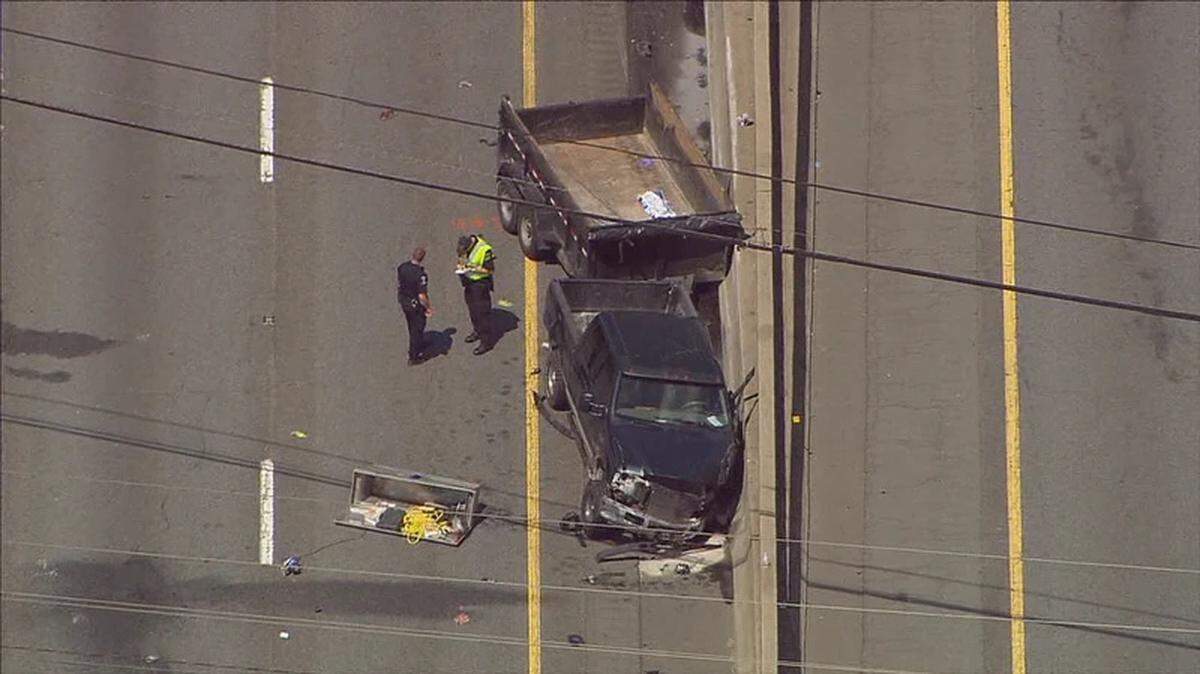 One person is dead and another has minor injuries after a “multiple vehicle accident” that prompted the closure of Interstate 85 North at Graham Street on Monday, Aug. 8, 2022.