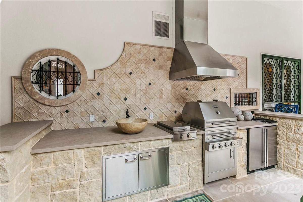 A kitchen in the Providence Road mansion is pictured.