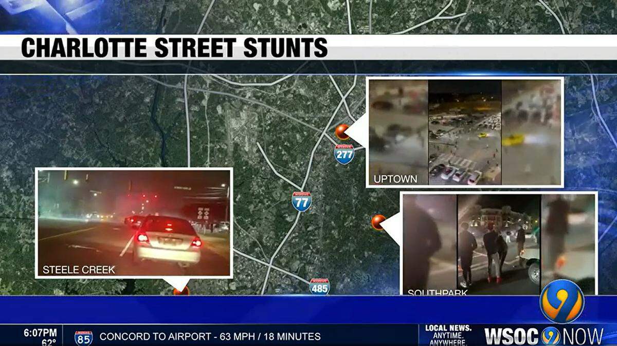 Three people were arrested in mid-November in connection with recent street racing incidents in Charlotte, police announced late Monday.
