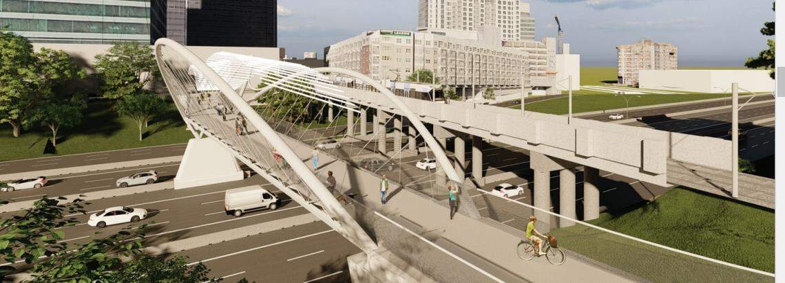 Over 40 miles of bikeways will connect into center city Charlotte via the planned bridge, which will be the widest part of the Rail Trail, officials said.