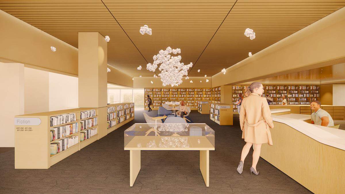 The Robinson-Spangler Carolina Room in the new Main Library.