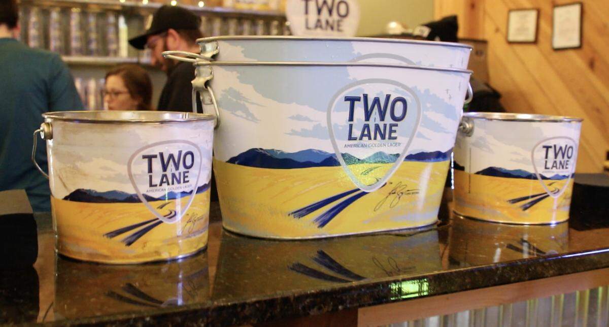 The bar inside the dairy barn at the Alexander Homestead served up unlimited cans of this stuff.