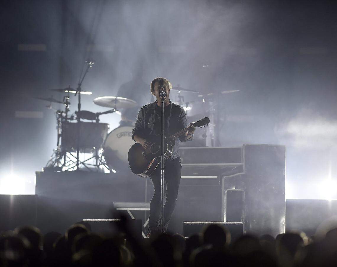 OneRepublic lead singer Ryan Tedder, photographed at a show in Kansas City, Missouri, in 2017.