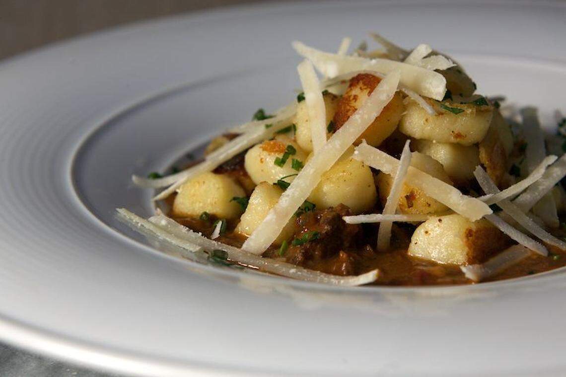 Barrington’s handmade gnocchi with veal, Porcini mushrooms and grated Parmesan is on its takeout menu.