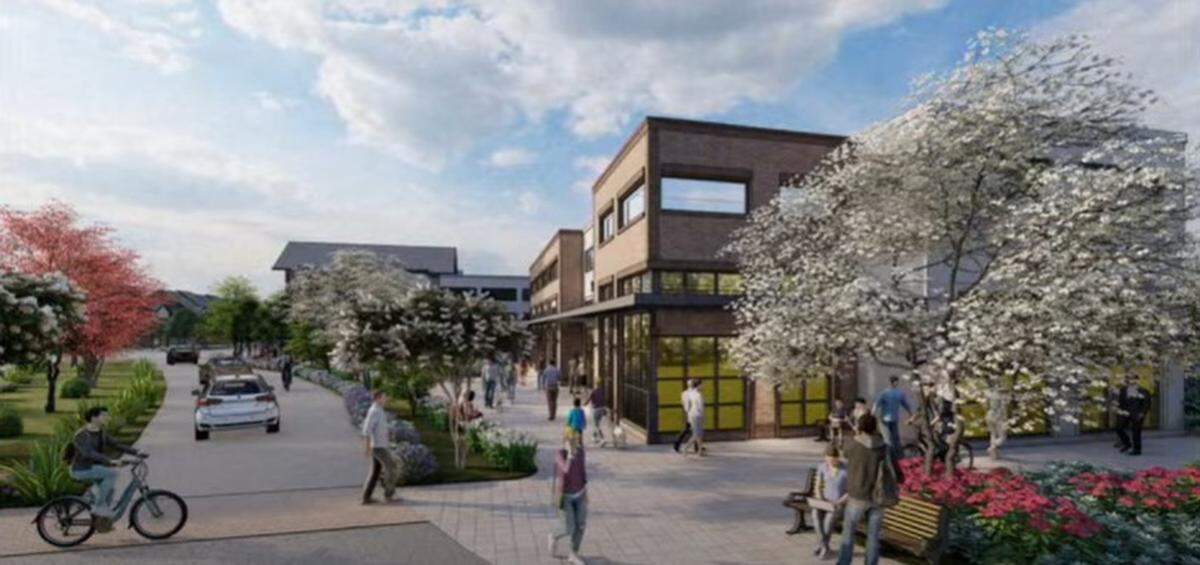The development also would include a 25,000-square-foot parking deck and 25,000-square-foot central plaza.