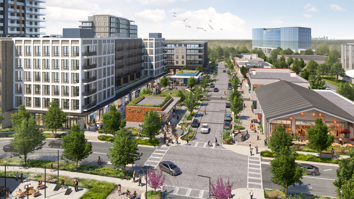 A rendering of the Bowl at Ballantyne, a 20-acre development in south Charlotte. The project is one part of the greater “Ballantyne Reimagined” project going on in the area. The Bowl will feature retail and apartments.