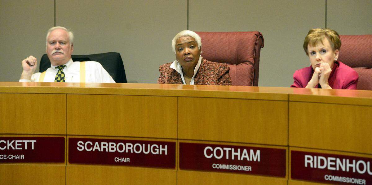 Mecklenburg County Board of Commissioner Ella Scarborough at a 2018 meeting.
