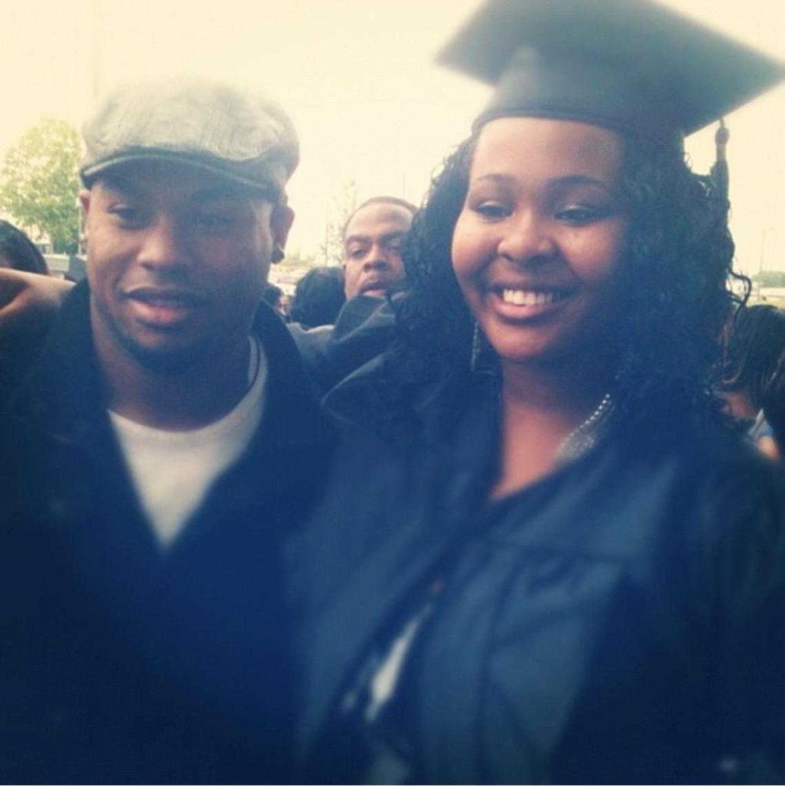 Smith and Jionde on her graduation day from Garinger High.