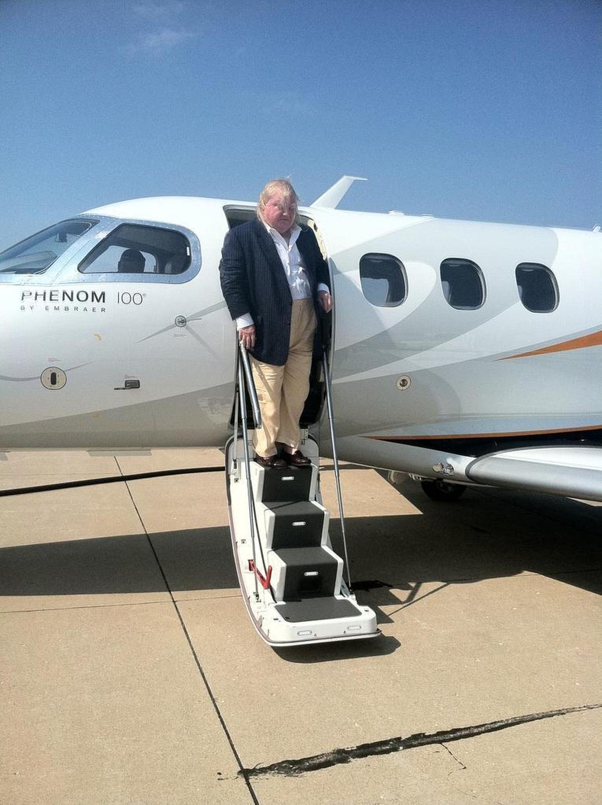 Bill Diehl and the private plane he so adored.