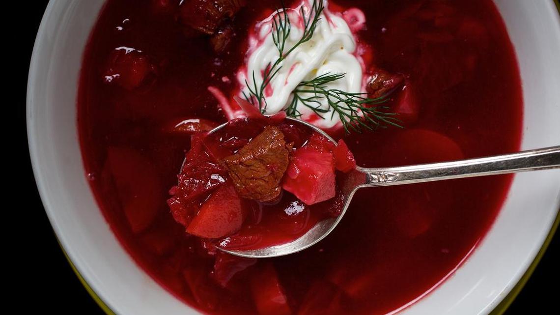 You can eat seasonally and healthfully, even in winter. Beef Borscht is the answer.