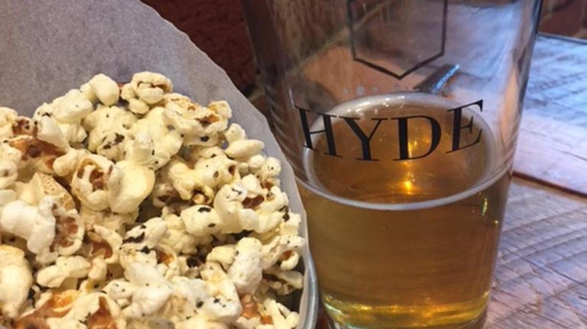 Foie gras popcorn is a nice bar snack and a good change-up from truffle popcorn.
