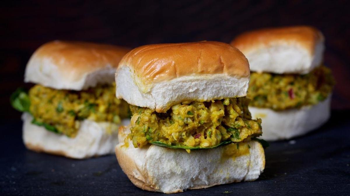 Chickpeas are the base for an easy (and healthful) vegan sandwich.