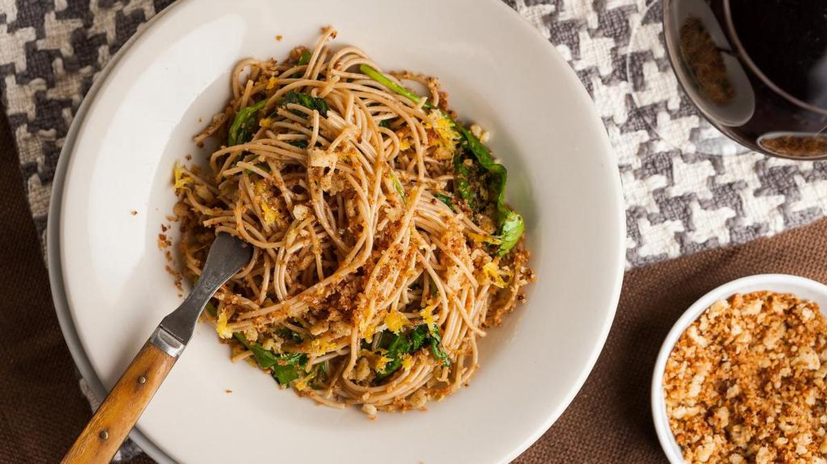Bread Crumb Spaghetti.