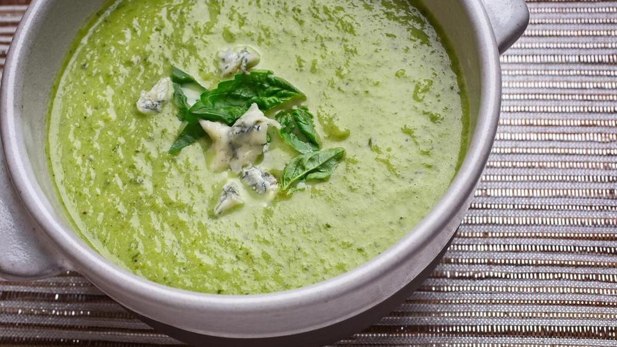 Lettuce and Gorgonzola Soup With Basil uses any greens you’ve got hanging around the refrigerator.