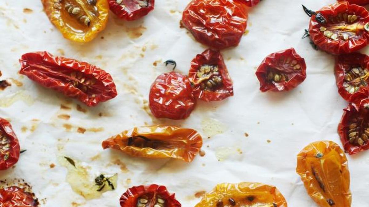 Roasting tomatoes in a slow (low-heat) oven deepens their flavor and enhances that delicious savory quality known as umami. Try this recipe for Oven Roasted Tomatoes in Oil to turn tomatoes into something a little extra special.