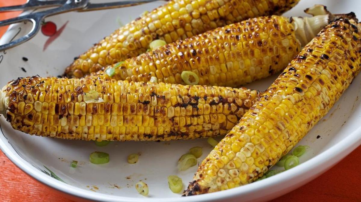 Grilled Corn With Miso Honey Butter.