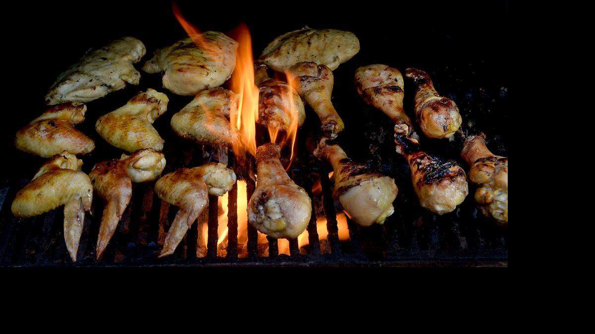 
Different parts of the chicken need different places on the grill. 
