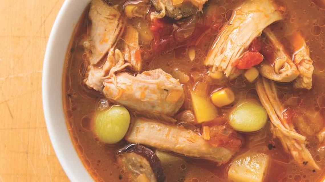 Ryan Hicks’ grandmother’s Brunswick stew recipe includes sausage.