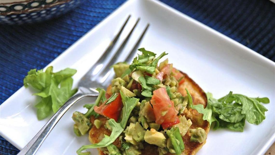 Mexican Corn Fritters with Guacamole