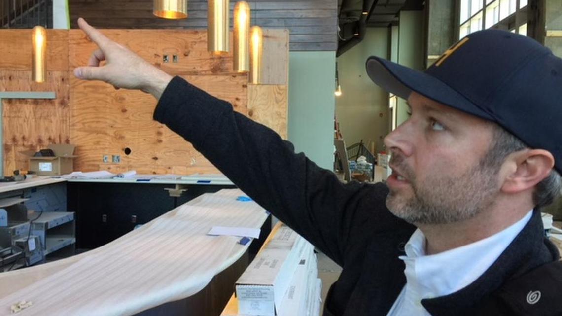 William Dissen is within a few weeks of opening his uptown restaurant, Haymaker, on Romare Bearden Park.