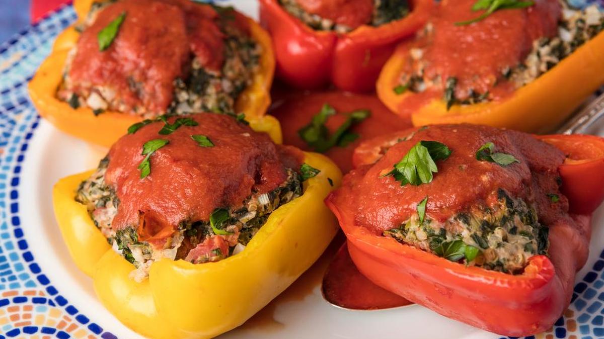Turkey-and-Quinoa-Stuffed Peppers