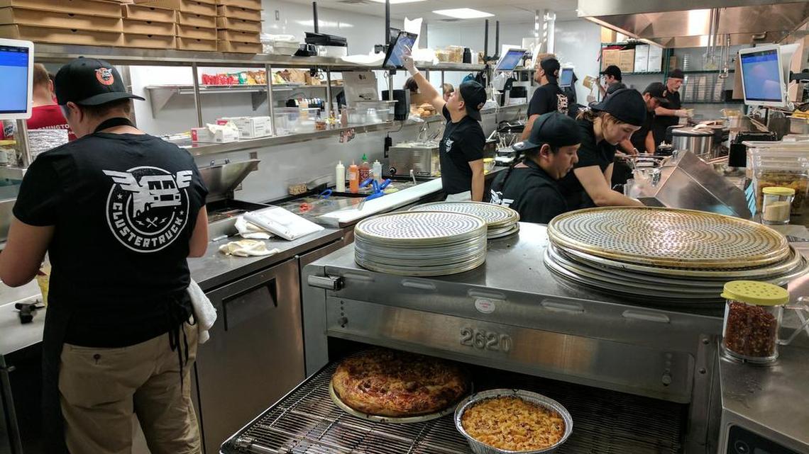 ClusterTruck uses a central kitchen, like this one in Bloomington, Ind., to cook their own food for delivery.