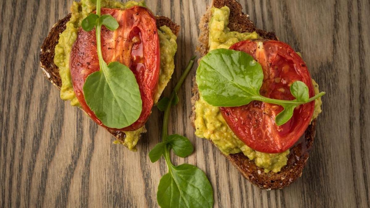 Roasted tomatoes and avocado on toast (see recipe below) employs Roma tomatoes, an avocado and lime juice, with watercress a possible garnish.