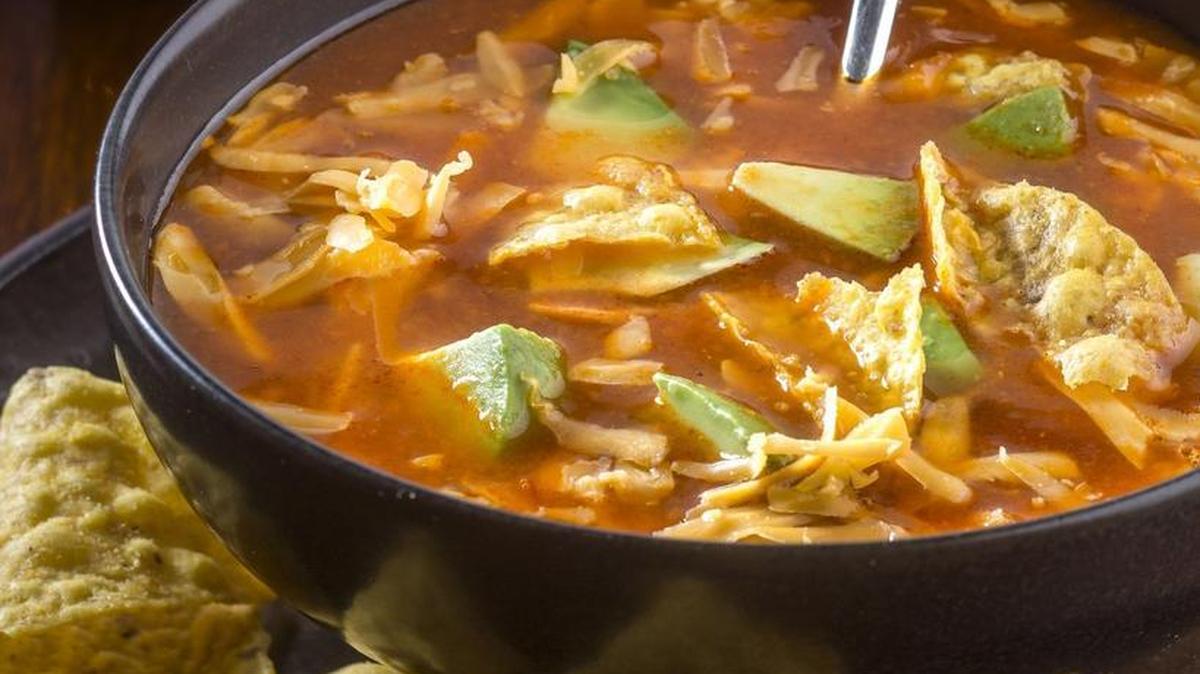 Since our opponents will come from the Southwest, that makes it easy: A slow cooker version of Chicken Tortilla Soup.
