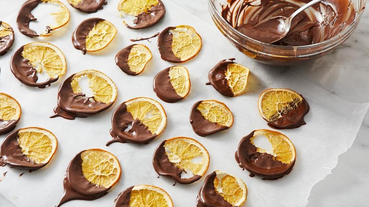 Chocolate-Dipped Orange Crisps.