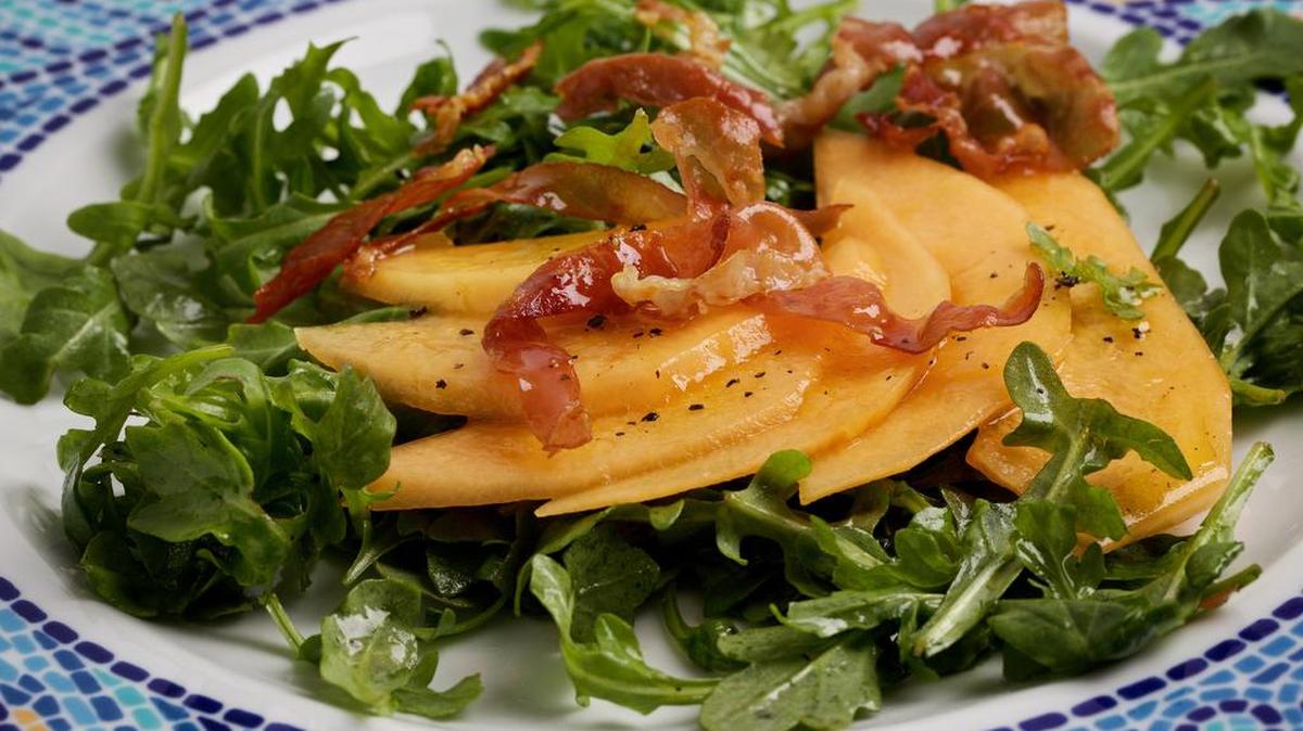 Crisping prosciutto in a skillet makes it a little like fancy bacon.