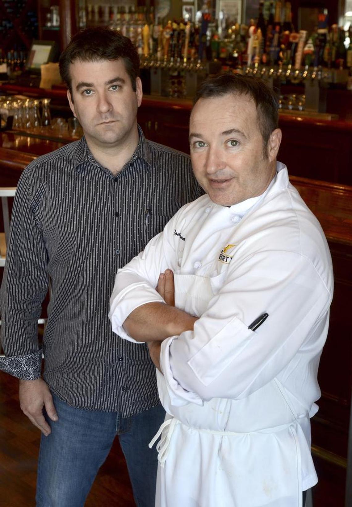 Matthew Pera, left, and chef/owner Tom Condron were partners in The Liberty and Lumiere.