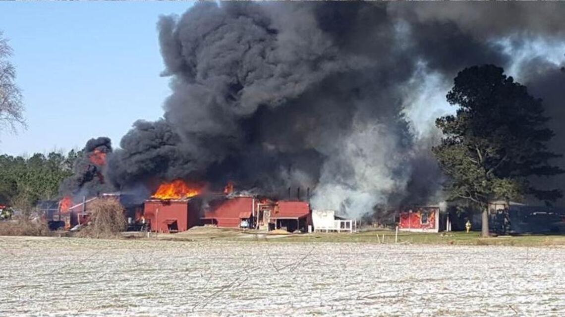 Virginia ham maker shut down by fire