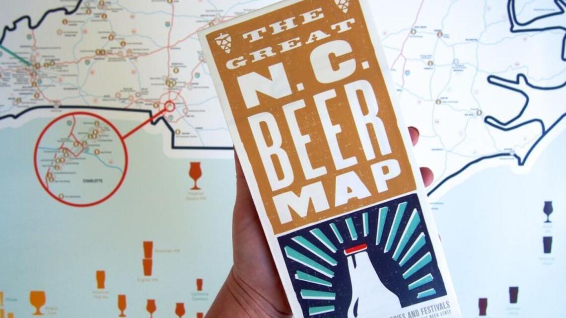 Charlotte company’s Great NC Beer Map hits stores