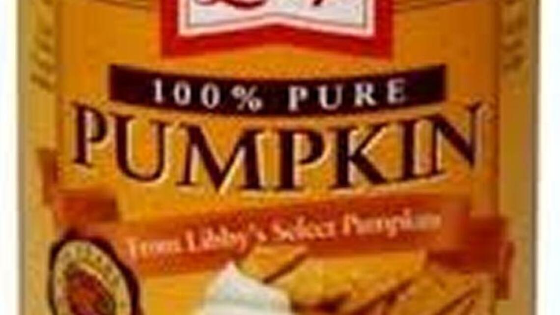 Canned pumpkin: Supply is great, so far