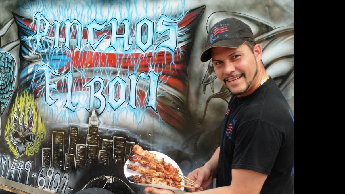 
When Jose Luis Aviles Medina was growing up in Puerto Rico, street vendors sold pinchos. “My family did that,” he says. “ It’s a family thing.” In 1998 he came to Charlotte following a cousin. Almost immediately he began grilling pinchos outside the city’s first Latino nightclubs. 

