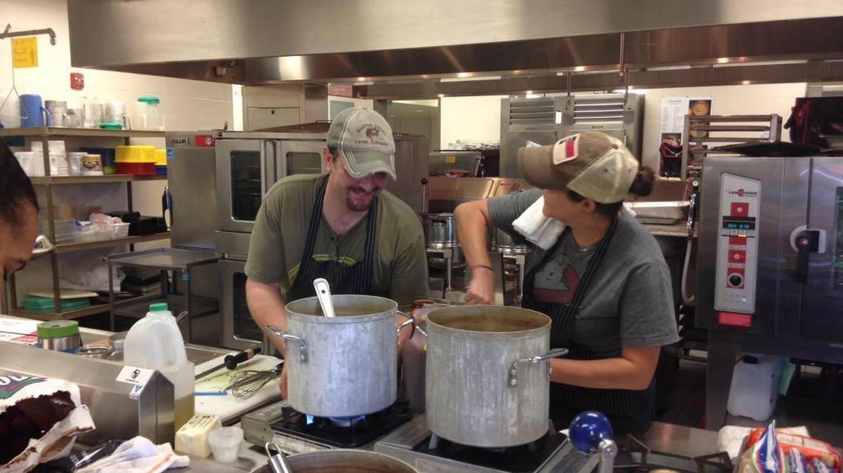
Luca Annunziata and Casey Griffin of Passion8 were part of a team that has been cooking in Columbia all week.
