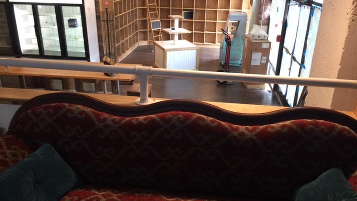 The view from a cozy seating area Shortino calls “the living room.”