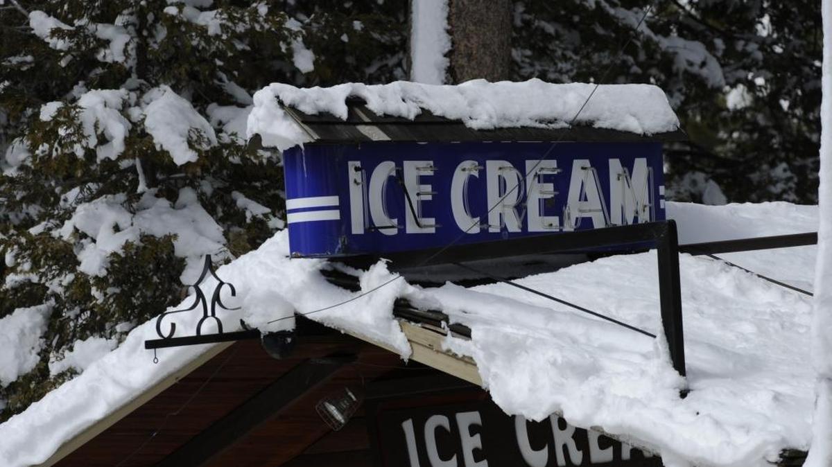 Good snow for snow cream is a rare event here (although not in Nevada, where this picture was taken).