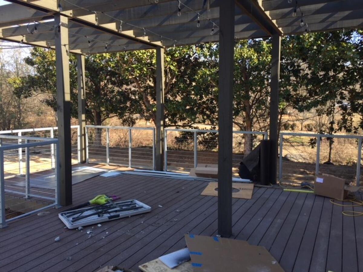 Flourshop will include about 30 seats on a covered deck on the end of the building.