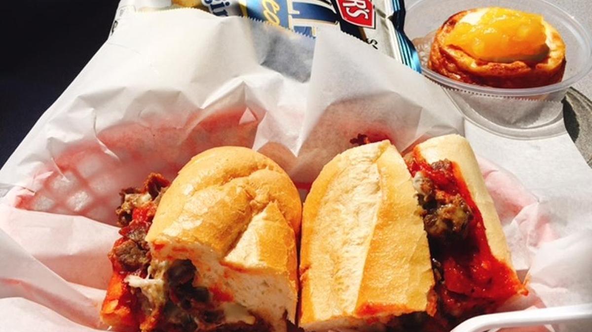 At Lee’s Hoagie House near Lake Wylie, a Philadelphia-file can get the whole experience: Herr’s Chips, cheesesteak with “sauce” (tomato) and the house-baked single cheesecake with lemon curd.