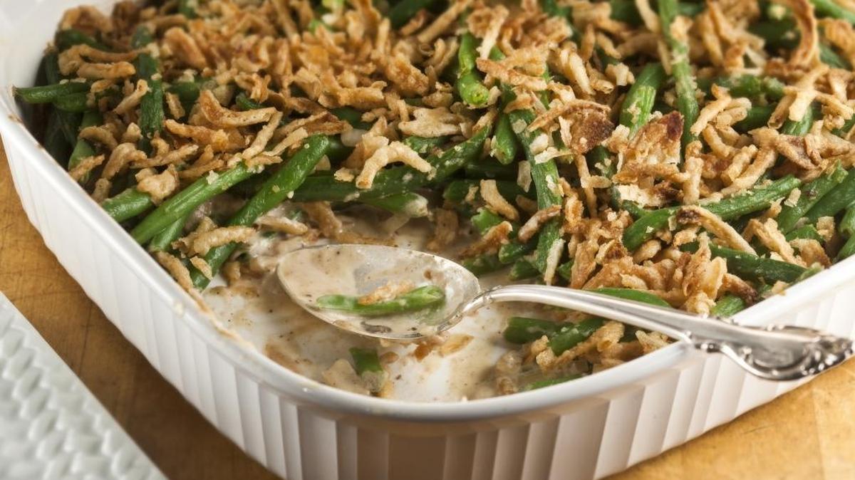 There’s nothing like the classic green bean casserole made with Campbell’s cream of mushroom soup.
