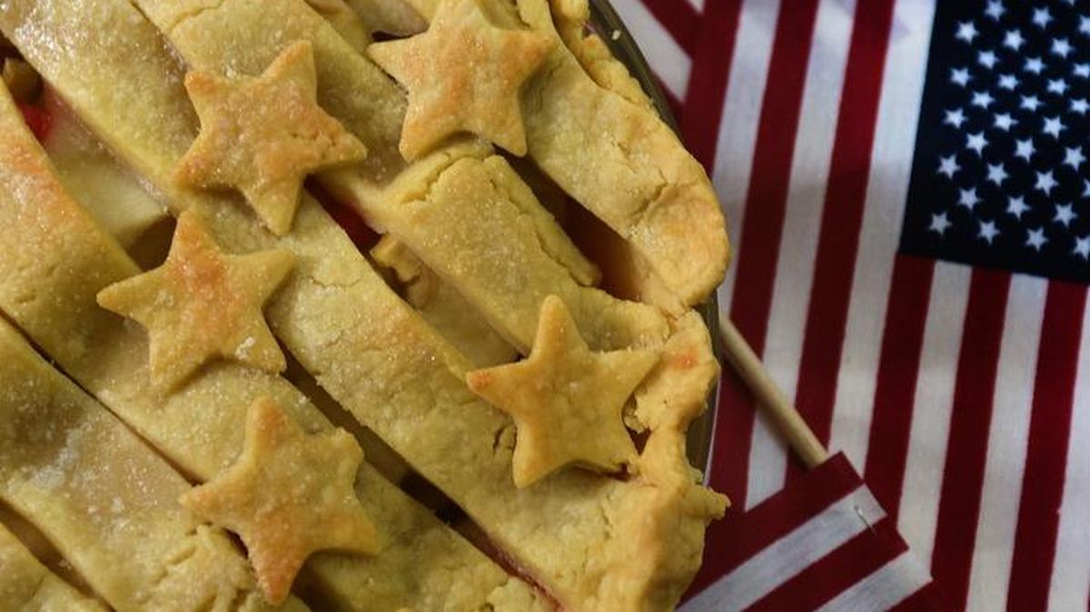 Sprinkle your Red-Hot Apple Pie with stars and stripes cut from extra crust.