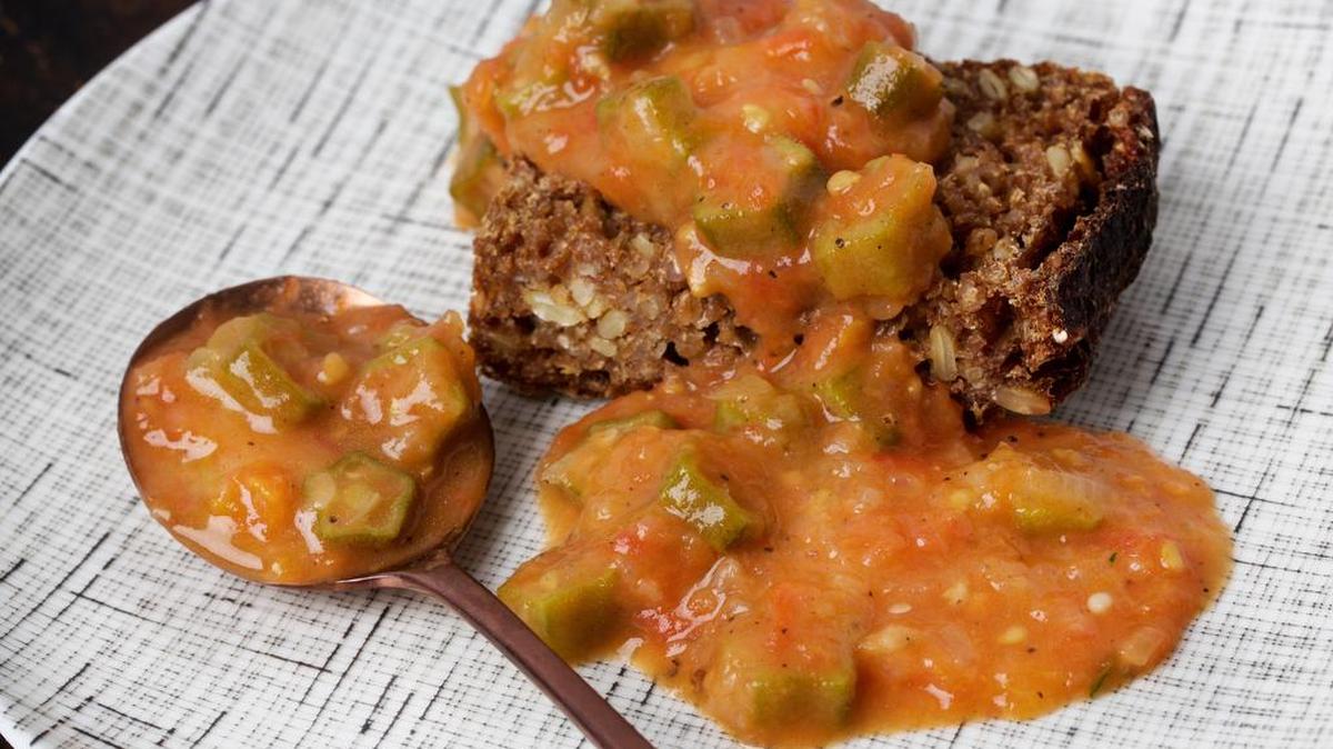 Tomato Gravy With Okra.