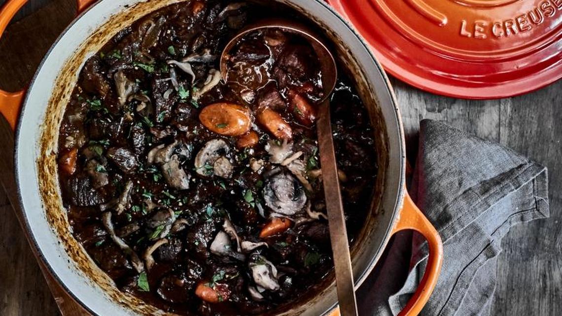 If you want to capture the heart and soul of simple French cooking in a single pot, then make boeuf bourguignon. The recipe, rooted in Burgundy, is from “Le Creuset: A Collection of Recipes from Our French Table.”